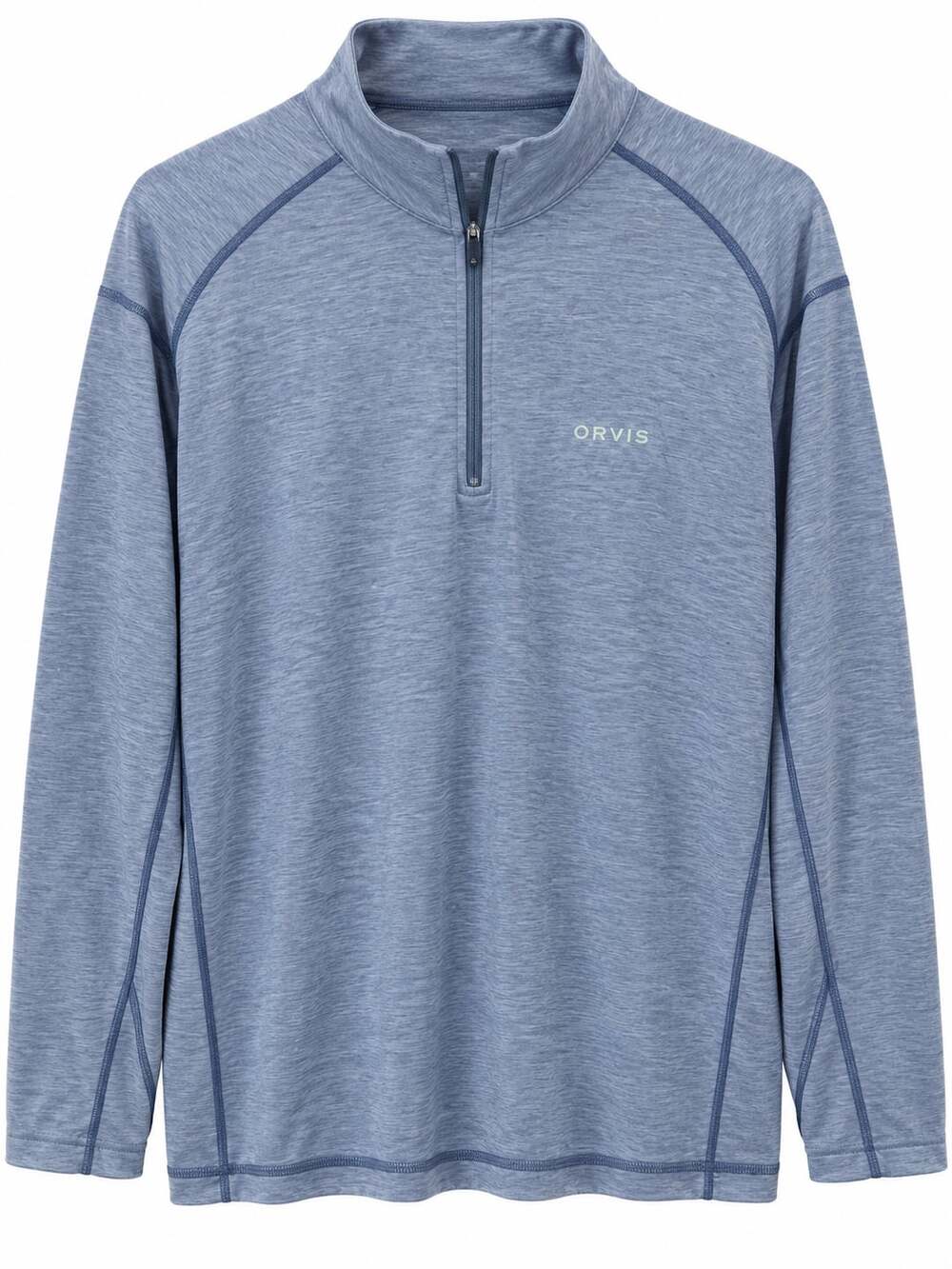 Orvis 1/4 Zip Pullover Blue Heather XL